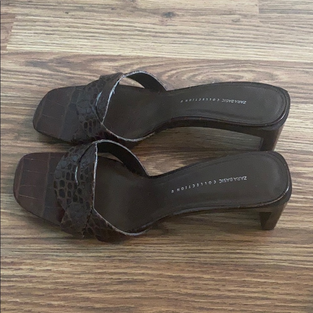 Zara Basic Collection - Embossed Crock Mule - image 2